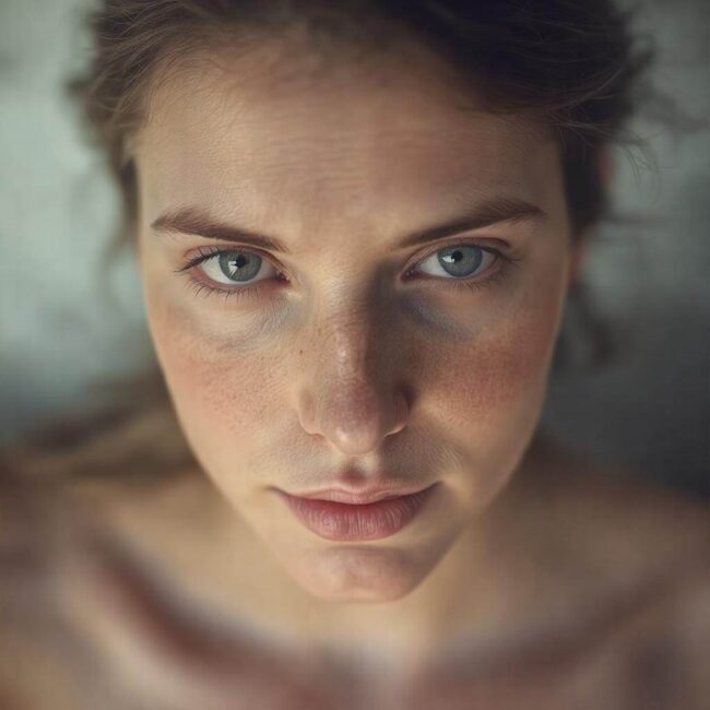 Sztuczne piegi kredką