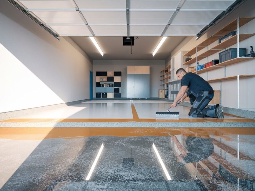 Mieszanie cementu do wyrównania posadzki