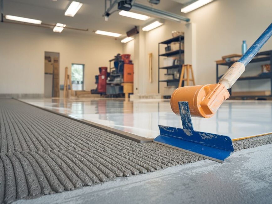 Wylewanie betonu do wyrównania podłogi